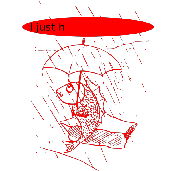 Fish In The Rain Clip art