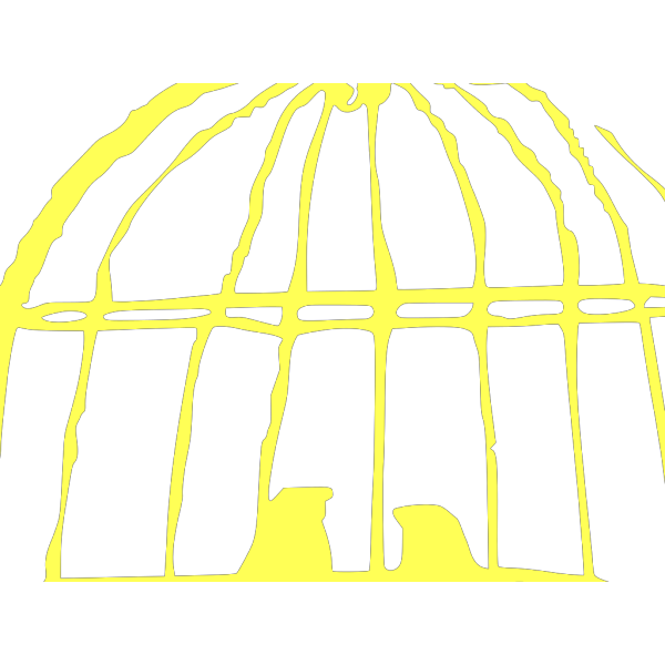 Small Baby Yellow Love Birds In Birdcage PNG Clip art