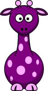 Purple Giraffe With 12 Dots PNG images