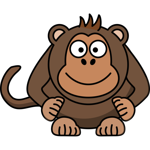 Monkey With Name PNG Clip art