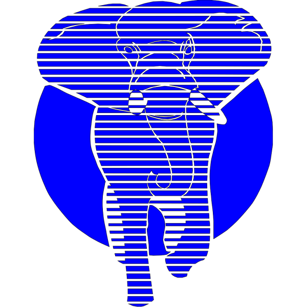 Blue Elephant PNG Clip art