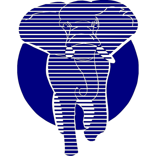 Dark Blue Elephant PNG Clip art