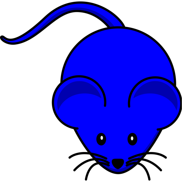 Blue Mouse Graphic PNG Clip art