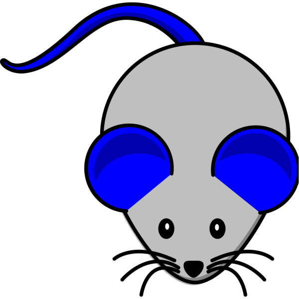 Grey Blue Mouse PNG Clip art