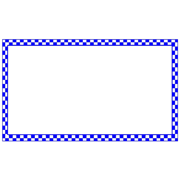 Blue Checkered Border PNG Clip art