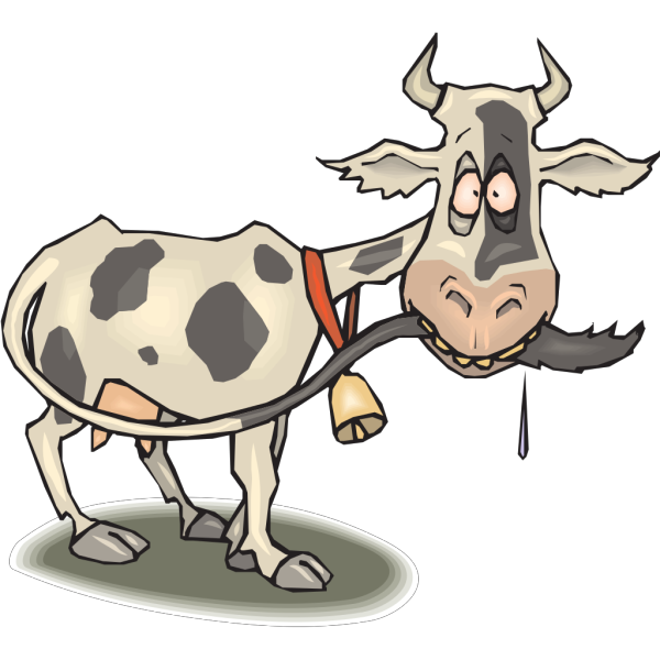 Cow Chewing Tail PNG Clip art
