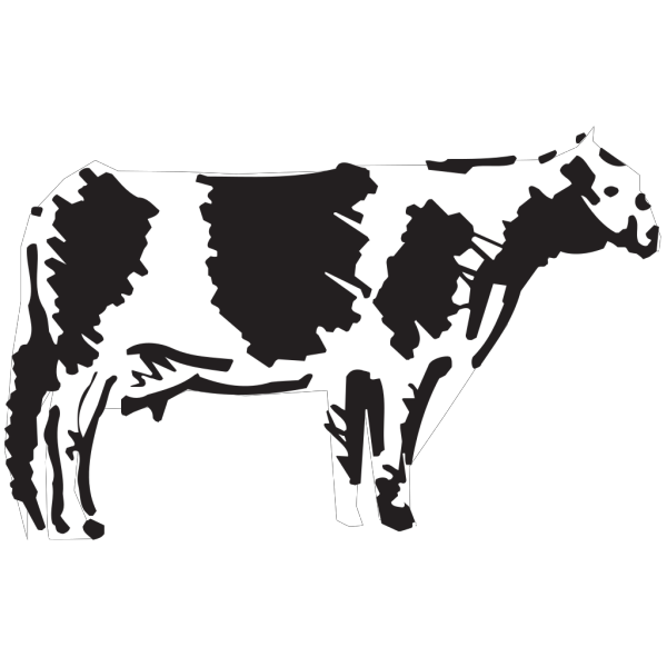 Side View Cow Sketch PNG Clip art