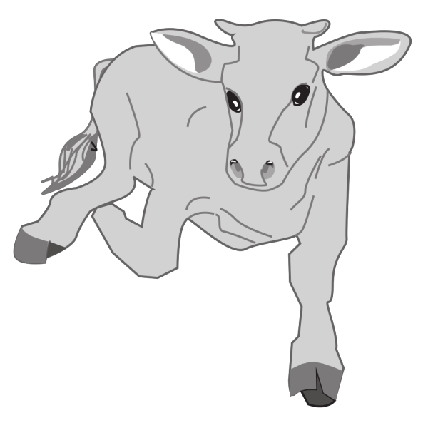 Running Cow PNG Clip art