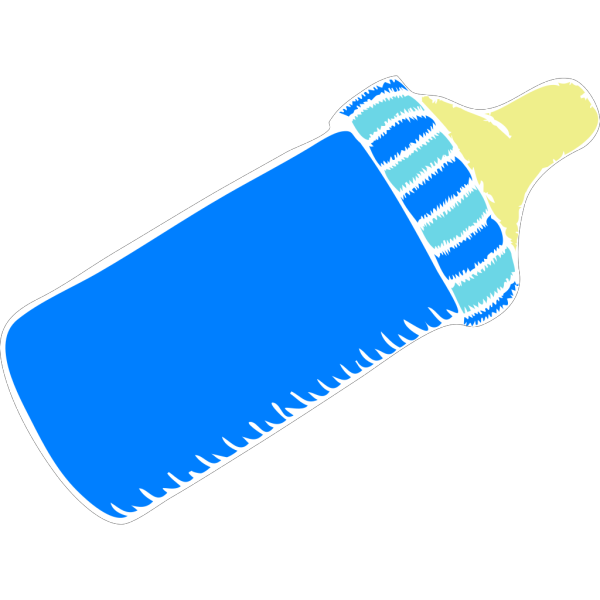 Baby Bottle - Blue PNG Clip art