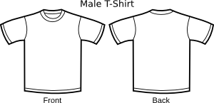T Shirt Template Blue PNG Clip art