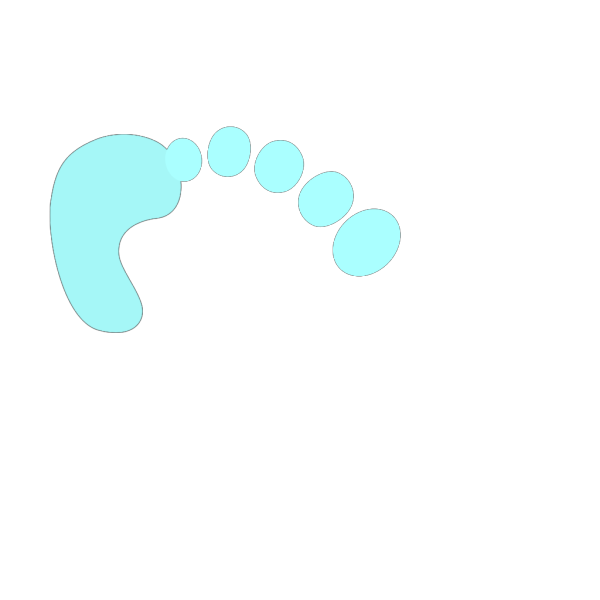 Blue Right Foot Angled PNG Clip art