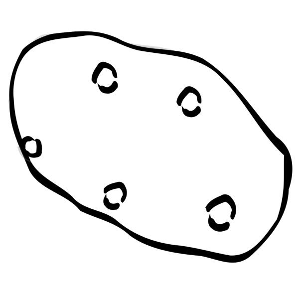 Potato Outline PNG Clip art