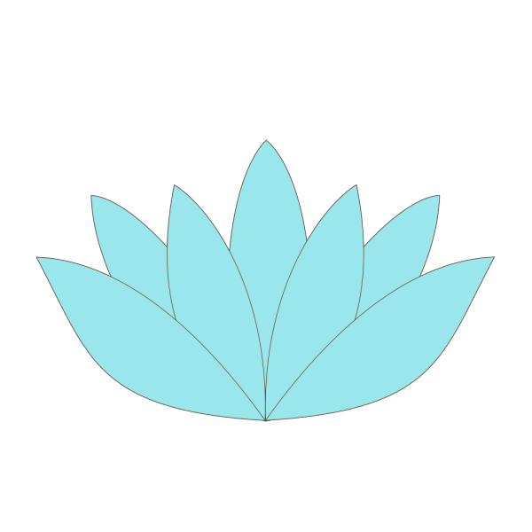 Teal Lotus Flower PNG Clip art