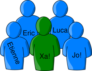 Multiple Users Green Blue - 2 PNG images