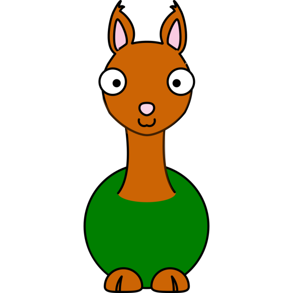Llama - Green PNG Clip art