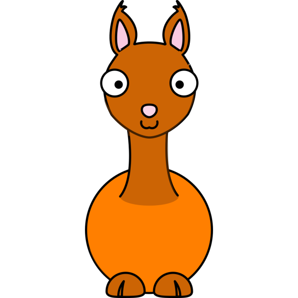 Llama - Orange PNG Clip art