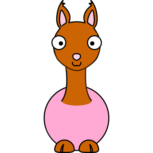 Llama - Pink PNG Clip art
