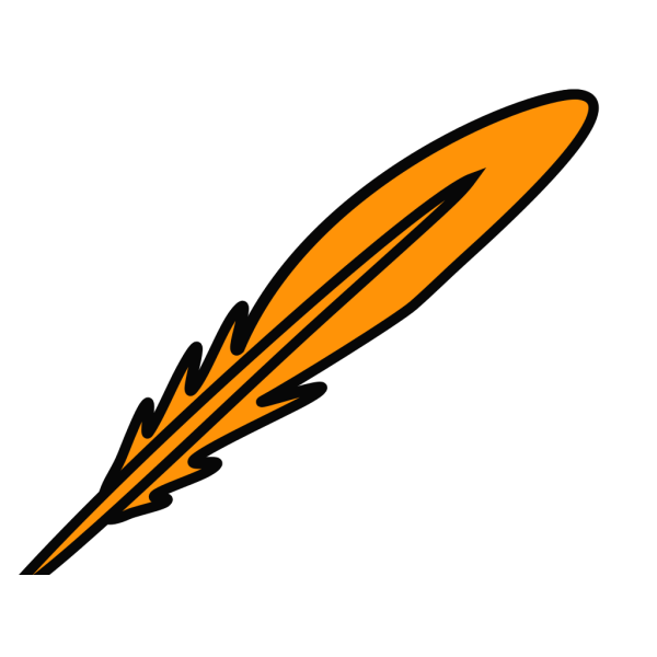 Feather Orange Black PNG Clip art
