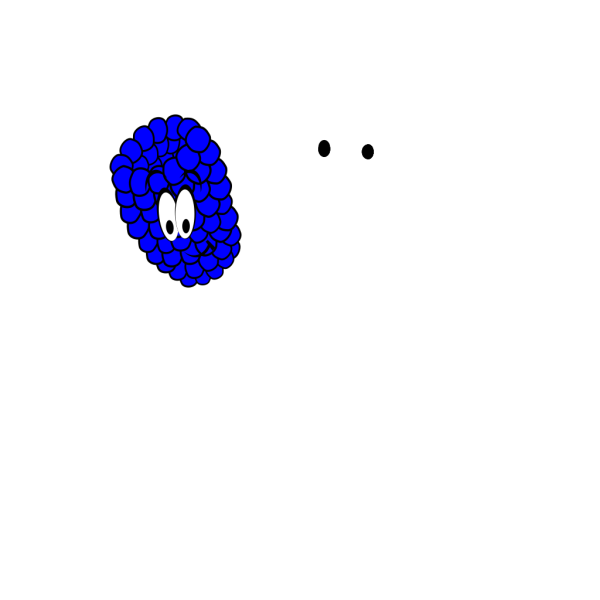 Smiling Blue Raspberry PNG Clip art
