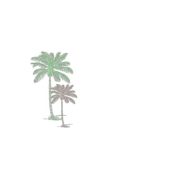 Blue Palm Tree PNG Clip art