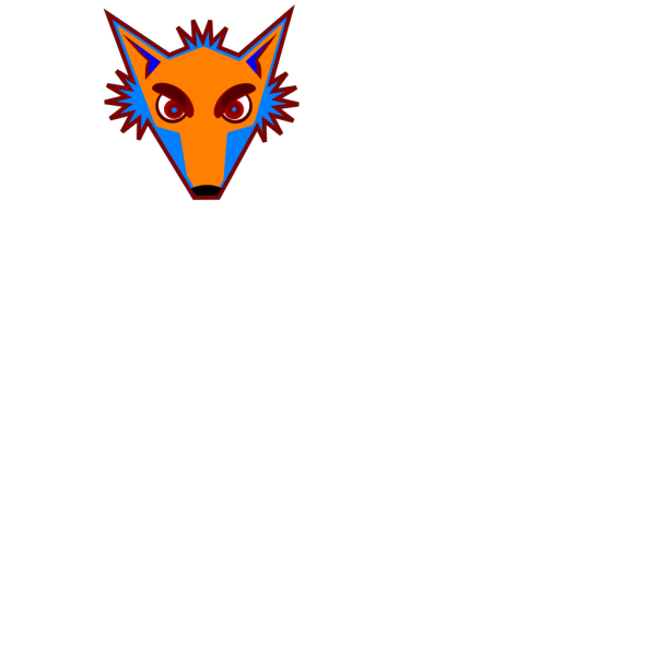 Blue Fox Head PNG Clip art