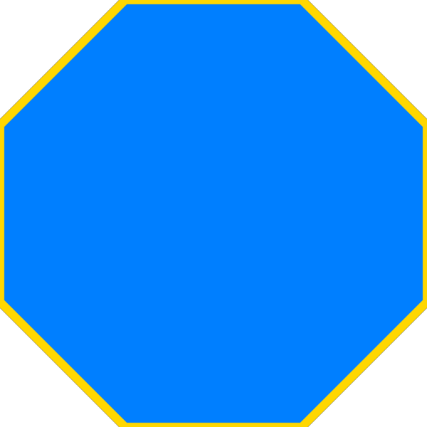 Blue Octagon PNG Clip art