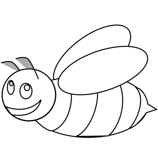 Bumble Bee Outline PNG Clip art