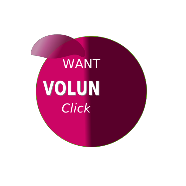 Purple Volunteer Button PNG Clip art