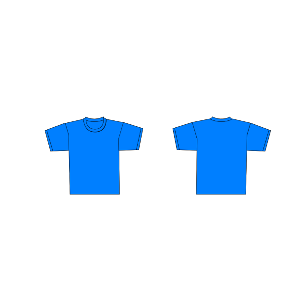 Bluet Shirt Template PNG Clip art