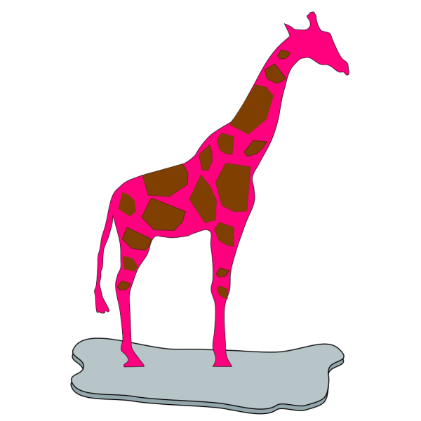 Giraffe Pink Brown PNG Clip art