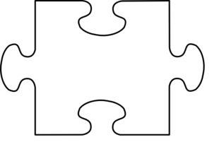Puzzle Piece Black PNG Clip art