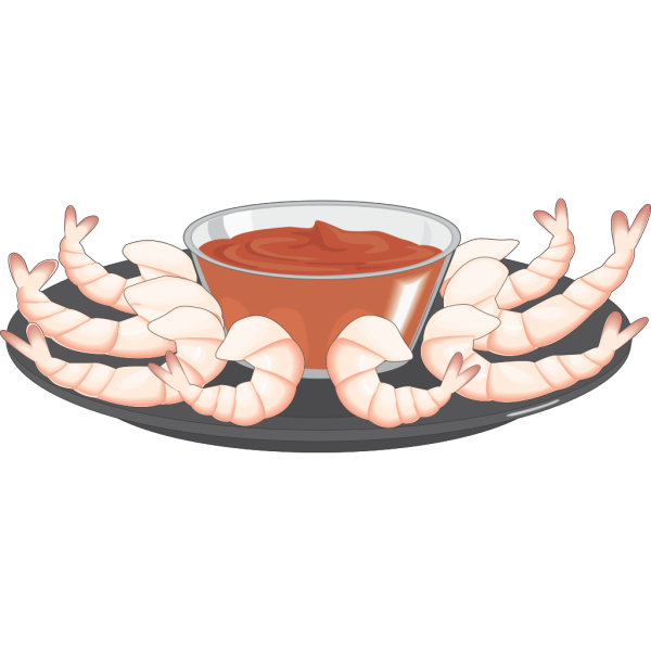 Shrimp Appetizer With Sauce  PNG images