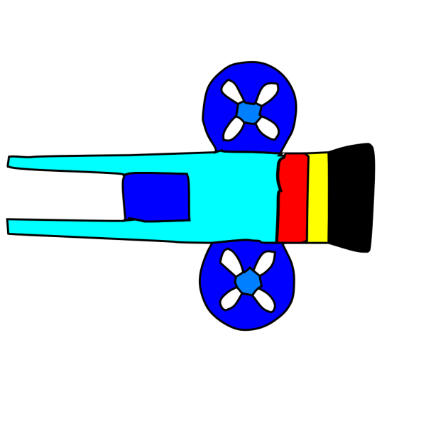 Blue Turret PNG Clip art