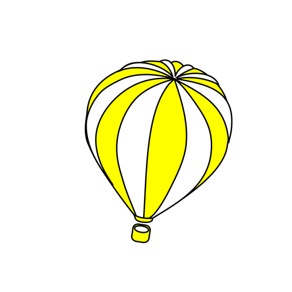Hot Air Balloon Outline PNG Clip art
