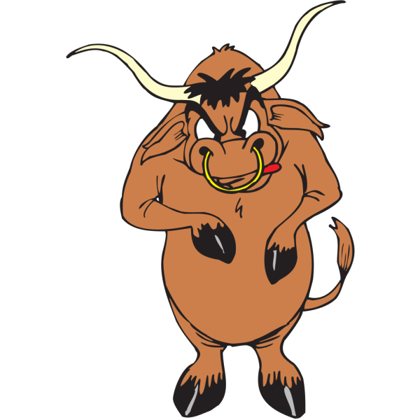 Angry Standing Bull PNG Clip art
