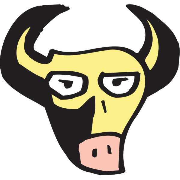 Bull Face In Shadow PNG Clip art