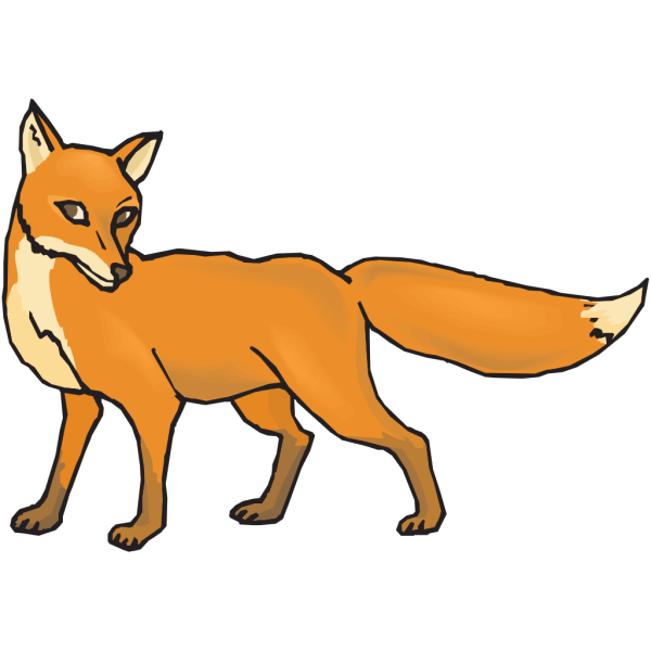 Shy Fox PNG Clip art