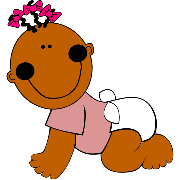 Brown Baby Crawling PNG Clip art