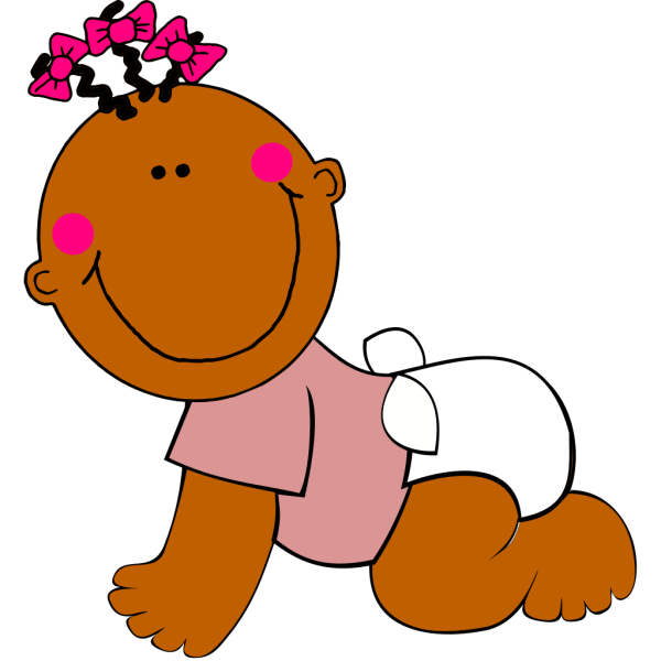 Brown Baby Crawling PNG Clip art