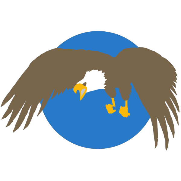 Eagle With Blue Circle Background PNG Clip art