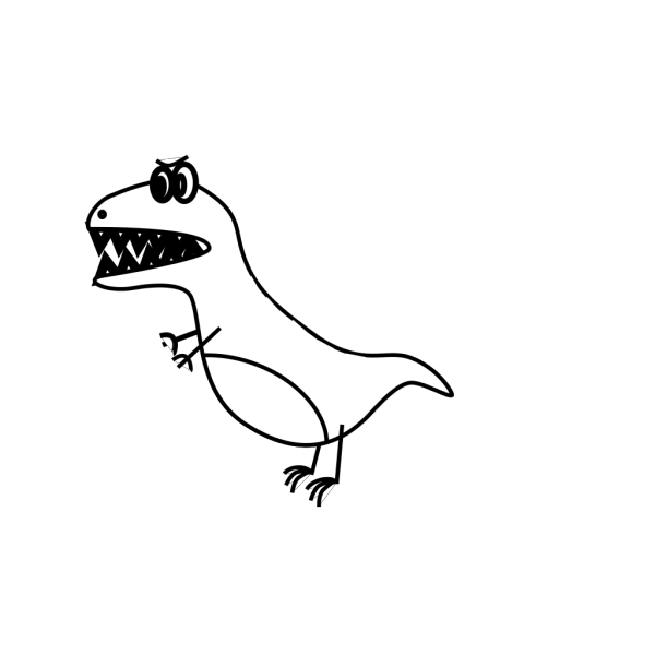 Dino: Very Simple Bd Style T-rex PNG Clip art