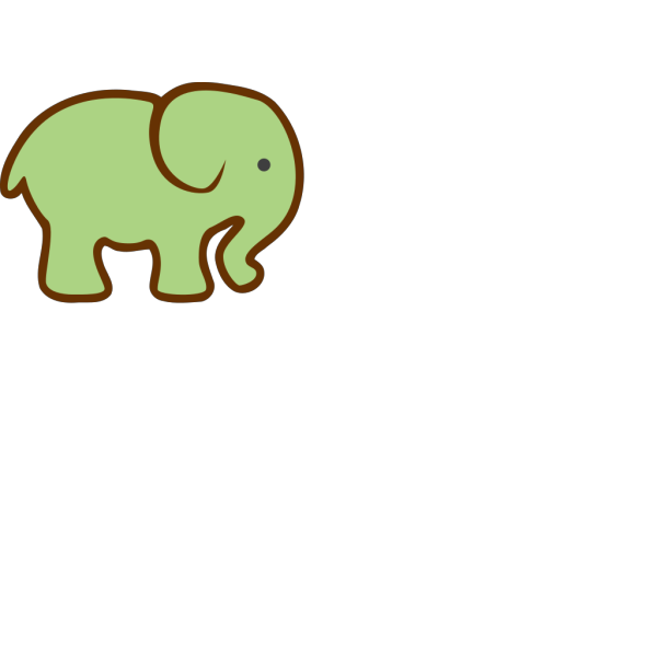 Green Elephant PNG Clip art