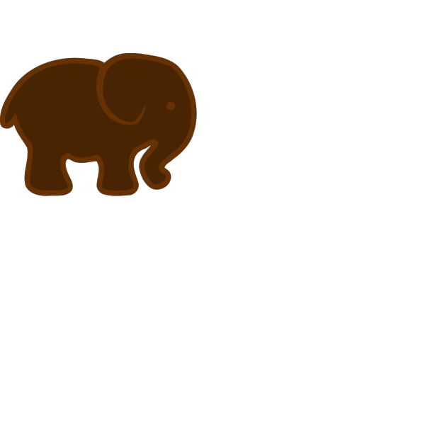 Brown Elephant PNG Clip art