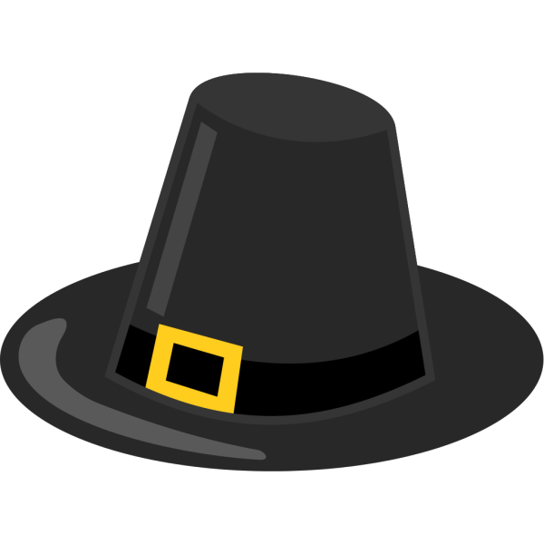 Pilgrim Hat With Black Band PNG Clip art