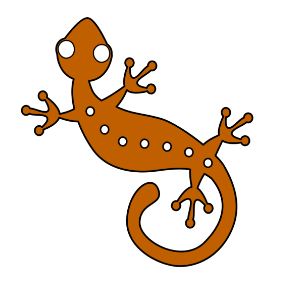 Brown Gecko PNG Clip art
