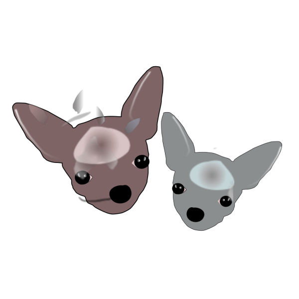 Two Chihuahuas PNG Clip art