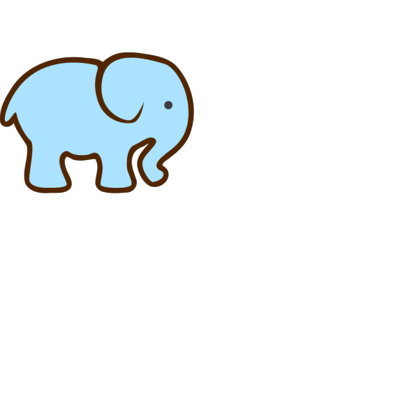 Blue Elephant Brown PNG Clip art