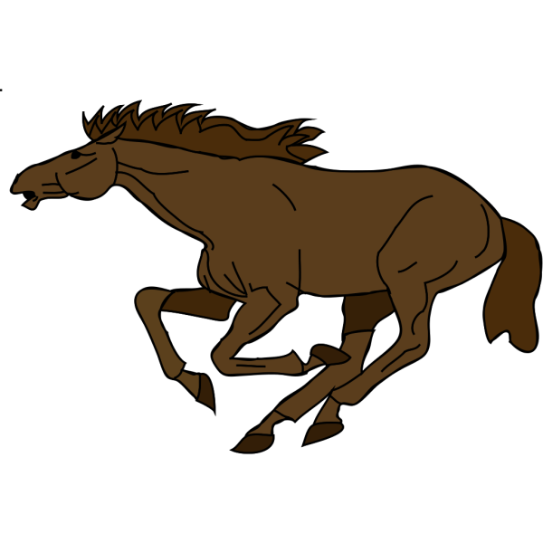 Fast Brown Horse PNG Clip art