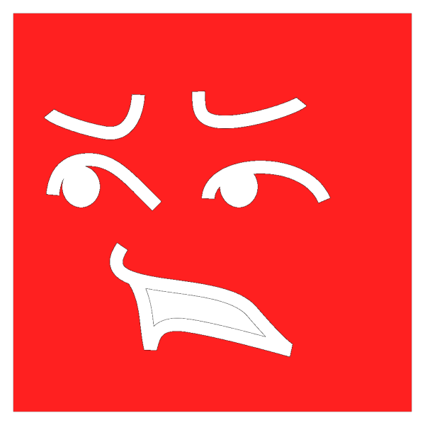 Angry Face Symbol PNG Clip art