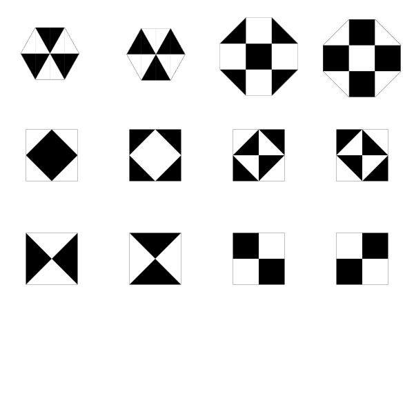 Black And White Shapes PNG images